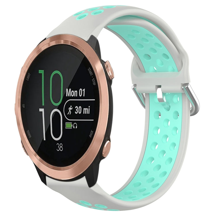 20mm Perforated Breathable Sports Silicone Watch Band, For Garmin Forerunner 645 Music, For Garmin Forerunner Sq2, For Garmin Forerunner Sq2 Music