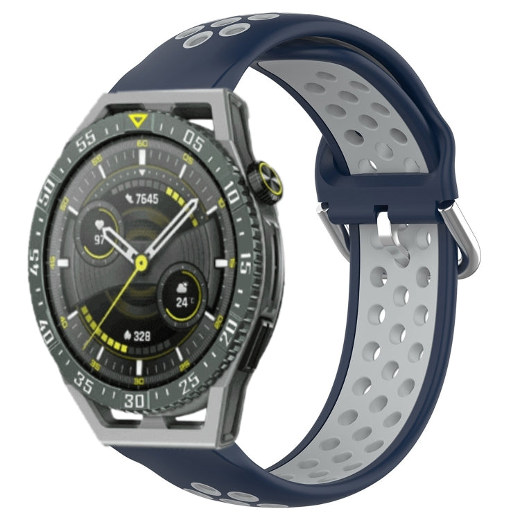 22mm Perforated Breathable Sports Silicone Watch Band, For Huawei Watch GT3 SE, For Huawei Watch GT3 Pro 46mm, For Huawei Watch Buds