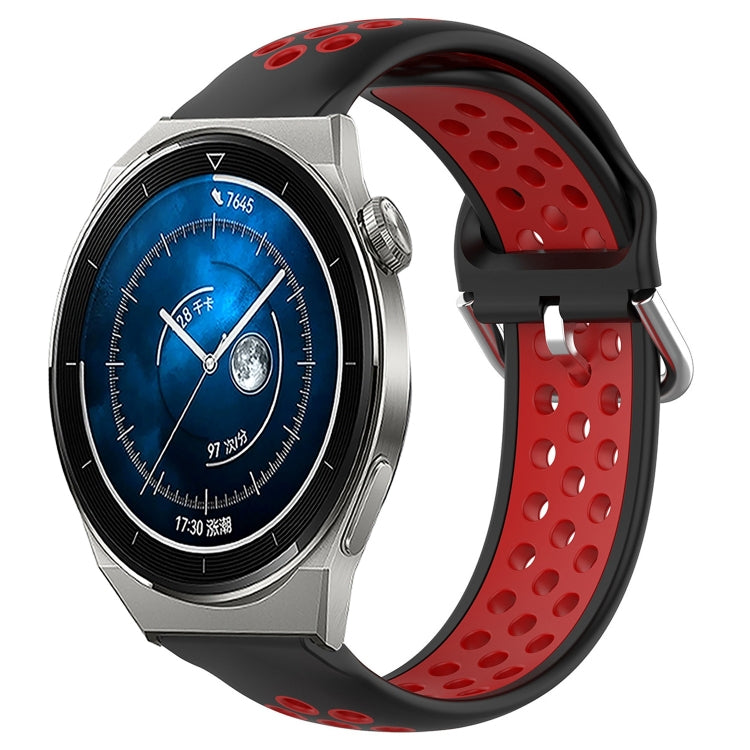22mm Perforated Breathable Sports Silicone Watch Band, For Huawei Watch GT3 SE, For Huawei Watch GT3 Pro 46mm, For Huawei Watch Buds