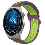 22mm Perforated Breathable Sports Silicone Watch Band, For Huawei Watch GT3 SE, For Huawei Watch GT3 Pro 46mm, For Huawei Watch Buds
