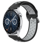 22mm Perforated Breathable Sports Silicone Watch Band, For Huawei Watch GT3 46mm, For Huawei Watch GT Runner, For Huawei Watch 3