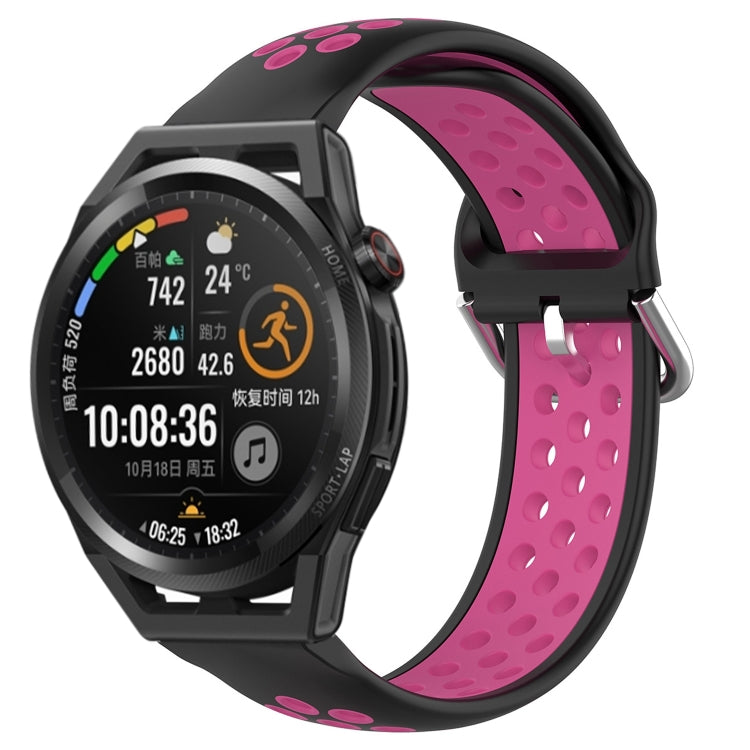 22mm Perforated Breathable Sports Silicone Watch Band, For Huawei Watch GT3 46mm, For Huawei Watch GT Runner, For Huawei Watch 3