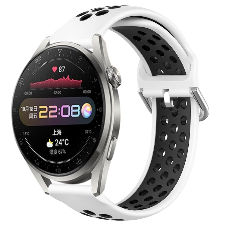 22mm Perforated Breathable Sports Silicone Watch Band, For Huawei Watch 3 Pro, For Huawei GT2 Pro, For Honor Watch GS 3