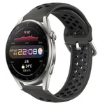 22mm Perforated Breathable Sports Silicone Watch Band, For Huawei Watch 3 Pro, For Huawei GT2 Pro, For Honor Watch GS 3