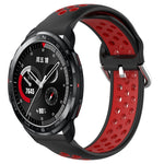 22mm Perforated Breathable Sports Silicone Watch Band, For Honor Watch GS Pro, For Honor Magic Watch 2 46mm, For Honor Watch Dream
