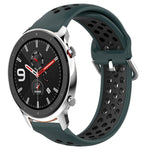 22mm Perforated Breathable Sports Silicone Watch Band, For Amazfit GTR 4, For Amazfit GTR 4 Pro, For Amazfit GTR 3