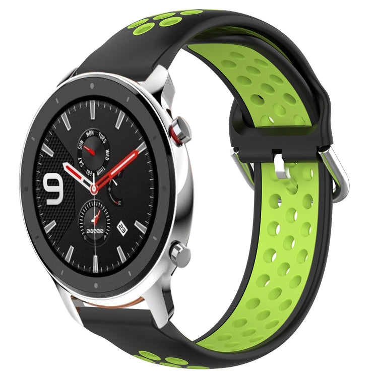 22mm Perforated Breathable Sports Silicone Watch Band, For Amazfit GTR 4, For Amazfit GTR 4 Pro, For Amazfit GTR 3