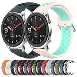 22mm Perforated Breathable Sports Silicone Watch Band, For Amazfit GTR 4, For Amazfit GTR 4 Pro, For Amazfit GTR 3