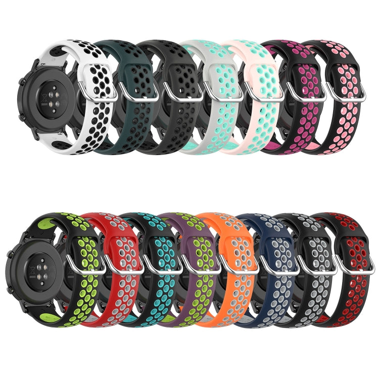 22mm Perforated Breathable Sports Silicone Watch Band, For Amazfit GTR 4, For Amazfit GTR 4 Pro, For Amazfit GTR 3