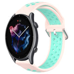 22mm Perforated Breathable Sports Silicone Watch Band, For Amazfit GTR 4, For Amazfit GTR 4 Pro, For Amazfit GTR 3