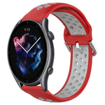 22mm Perforated Breathable Sports Silicone Watch Band, For Amazfit GTR 4, For Amazfit GTR 4 Pro, For Amazfit GTR 3
