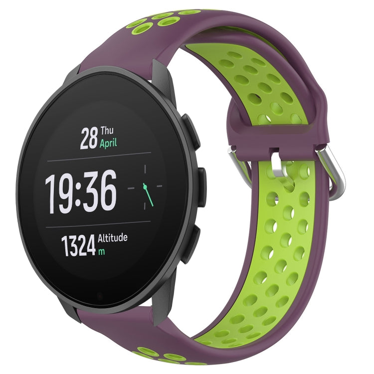 22mm Perforated Breathable Sports Silicone Watch Band, For Suunto 9 Peak Pro, For Suunto 9 Peak, For Suunto 5 Peak