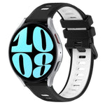 20mm Sports Two-Color Silicone Watch Band, For Samsung Galaxy Watch 6 40mm, For Samsung Galaxy Watch 6 Classic 43mm