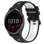 22mm Sports Two-Color Silicone Watch Band, For Garmin Vivoactive 4