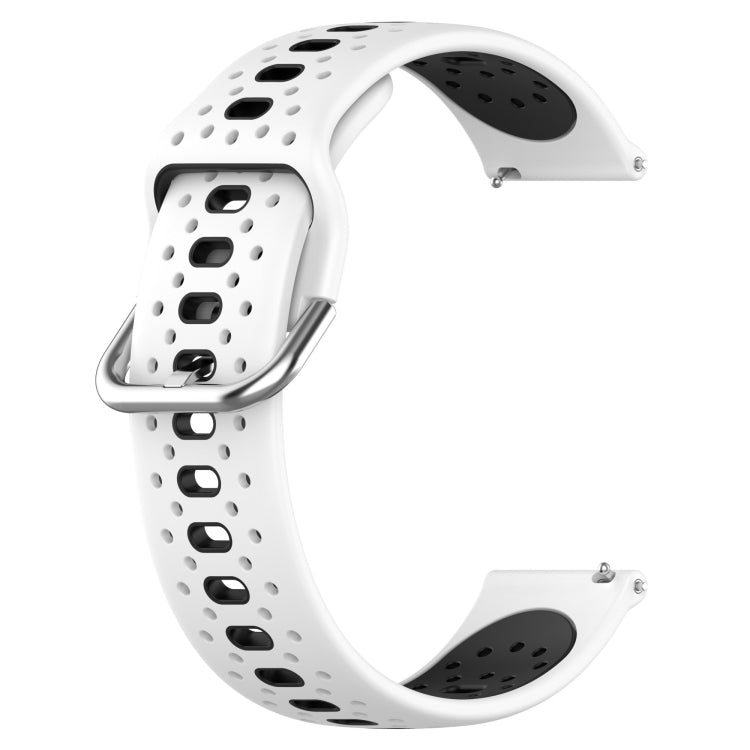 20mm Breathable Two-Color Silicone Watch Band, For Garmin Vivoactive3 Music, For Garmin Venu 2 Plus, For Garmin Approach S40