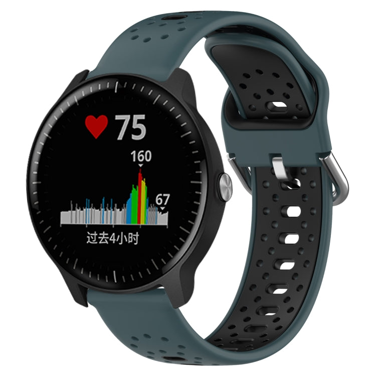20mm Breathable Two-Color Silicone Watch Band, For Garmin Vivoactive3 Music, For Garmin Venu 2 Plus, For Garmin Approach S40
