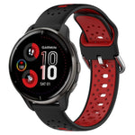 20mm Breathable Two-Color Silicone Watch Band, For Garmin Vivoactive3 Music, For Garmin Venu 2 Plus, For Garmin Approach S40