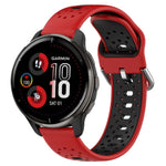 20mm Breathable Two-Color Silicone Watch Band, For Garmin Vivoactive3 Music, For Garmin Venu 2 Plus, For Garmin Approach S40