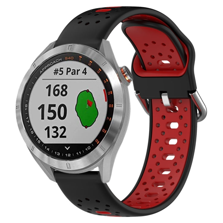 20mm Breathable Two-Color Silicone Watch Band, For Garmin Vivoactive3 Music, For Garmin Venu 2 Plus, For Garmin Approach S40
