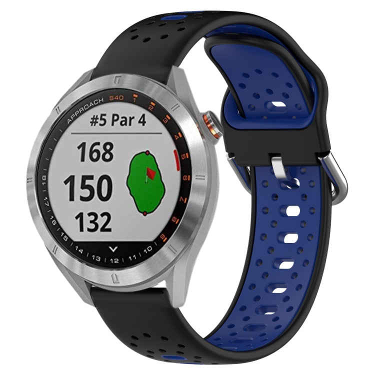 20mm Breathable Two-Color Silicone Watch Band, For Garmin Vivoactive3 Music, For Garmin Venu 2 Plus, For Garmin Approach S40