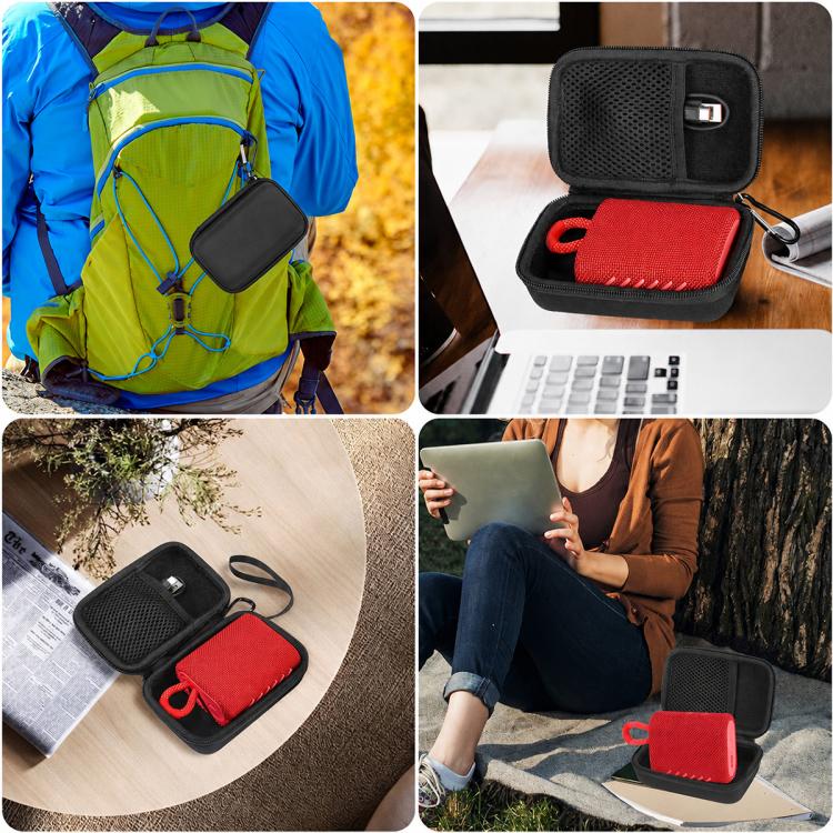 For JBL Go5 / Go4 / Go3 Speaker Outdoor Travel EVA Hard Shell Protective Bag Portable Storage Box, Hand Strap