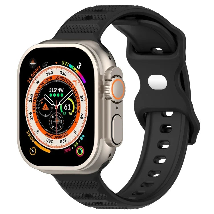 Reverse Buckle Dot Texture Silicone Watch Band, For Apple Watch 38mm