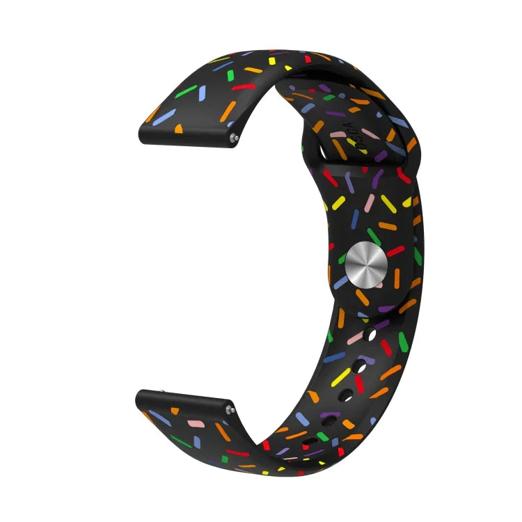 Sports Rainbow Dots Silicone Buckle Watch Band, For Samsung Galaxy Watch 4 40mm / 44mm, For Samsung Galaxy Watch 4 Classic 42mm / 46mm