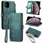 Geometric Zipper Wallet Side Buckle Leather Phone Case, For iPhone 11, For iPhone 11 Pro, For iPhone XR, For iPhone XS Max, For iPhone 7 Plus / 8 Plus, For iPhone 6 Plus / 6s Plus, For iPhone 6 / 6s