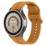 Grooved Color Buckle Silicone Watch Band, For Samsung Galaxy Watch 6 / 6 Classic