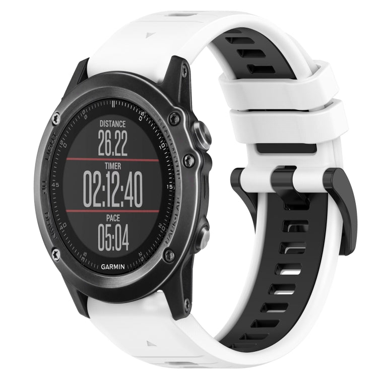 Sports Two-Color 26mm Silicone Watch Band, For Garmin Fenix 3, For Garmin Fenix 3 Sapphire, For Garmin Fenix 5X Sapphire, For Garmin Fenix 3 HR