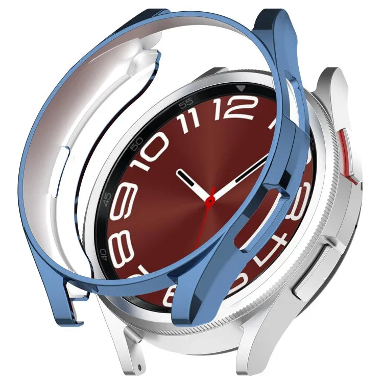 Electroplated TPU Half Pack Hollow Watch Protective Case, For Samsung Galaxy Watch6 Classic 47mm, For Samsung Galaxy Watch6 Classic 43mm