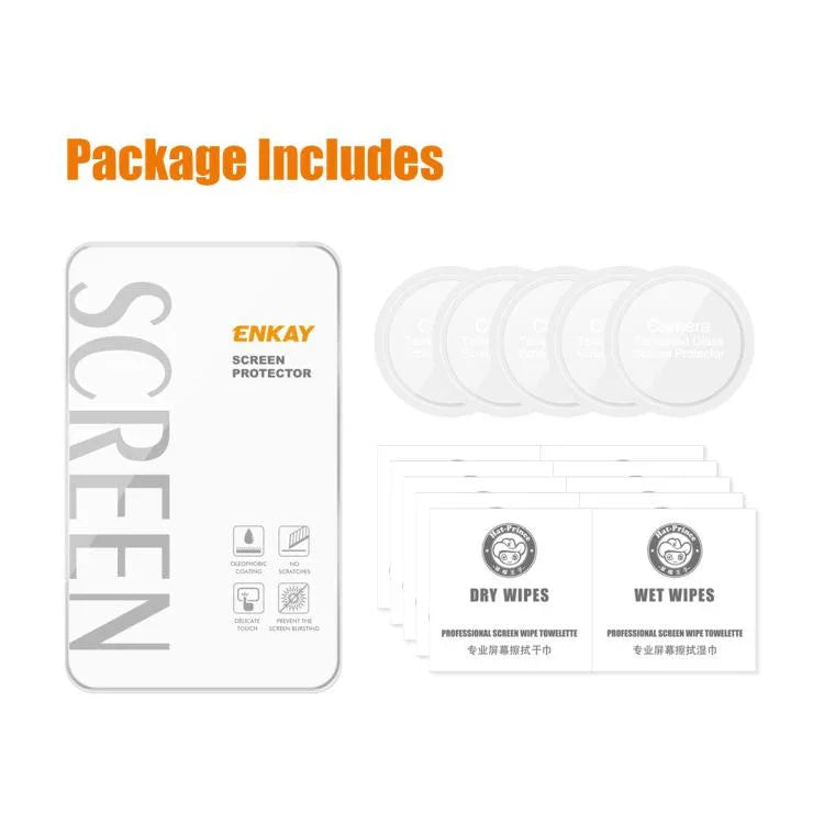 5pcs ENKAY 0.2mm 9H Tempered Glass Screen Protector Watch Film, For Samsung Galaxy Watch Ultra 47mm / Ultra 2025, For Samsung Galaxy Watch8 44mm, For Samsung Galaxy Watch8 40mm, For Samsung Galaxy Watch6 Classic / Ultra 47mm                            ...
