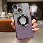 Gradient Glitter Electroplating MagSafe TPU Phone Case, For iPhone 16 Pro, For iPhone 16 Plus, For iPhone 15 Pro Max, For iPhone 15 Pro, For iPhone 15 Plus, For iPhone 15, For iPhone 14 Plus