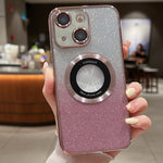 Gradient Glitter Electroplating MagSafe TPU Phone Case, For iPhone 16 Pro, For iPhone 16 Plus, For iPhone 15 Pro Max, For iPhone 15 Pro, For iPhone 15 Plus, For iPhone 15, For iPhone 14 Plus