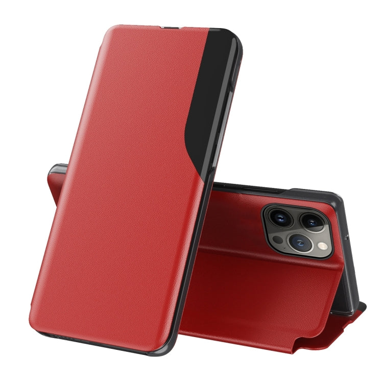 Side Display Flip Leather Phone Case, For iPhone 17e / 16e, For iPhone 17 Pro Max, For iPhone 17 Pro, For iPhone 17, For iPhone Air, For iPhone 16 Pro Max, For iPhone 16 Pro, For iPhone 16 Plus