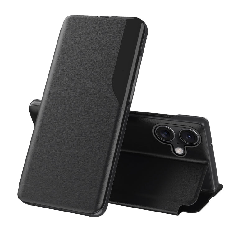 Side Display Flip Leather Phone Case, For iPhone 17e / 16e, For iPhone 17 Pro Max, For iPhone 17 Pro, For iPhone 17, For iPhone Air, For iPhone 16 Pro Max, For iPhone 16 Pro, For iPhone 16 Plus