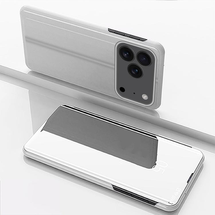 Plated Mirror Horizontal Flip Leather Phone Case with Holder, For iPhone 17e / 16e, For iPhone 17 Pro Max, For iPhone 17 Pro, For iPhone 17, For iPhone Air, For iPhone 16 Pro Max