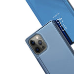 Plated Mirror Horizontal Flip Leather Phone Case with Holder, For iPhone 16 Pro, For iPhone 16 Plus, For iPhone 16, For iPhone 15 Pro Max, For iPhone 15 Pro, For iPhone 15 Plus