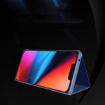 Plated Mirror Horizontal Flip Leather Phone Case with Holder, For iPhone 17e / 16e, For iPhone 17 Pro Max, For iPhone 17 Pro, For iPhone 17, For iPhone Air, For iPhone 16 Pro Max