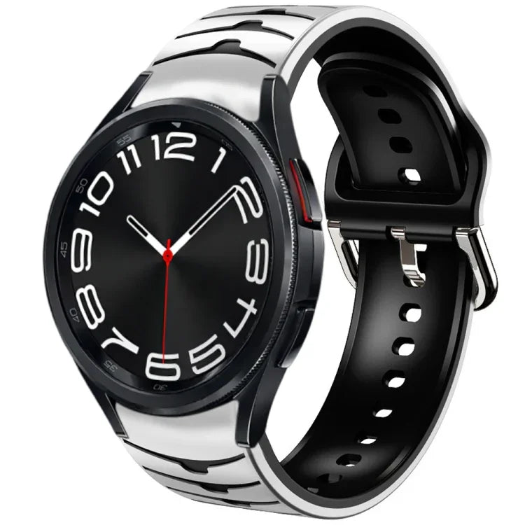 Curved Texture Silicone Watch Band, For Samsung Galaxy Watch 6 Classic 43mm, For Samsung Galaxy watch 5 Pro Golf Edition, For Samsung Galaxy watch 5 Golf Edition