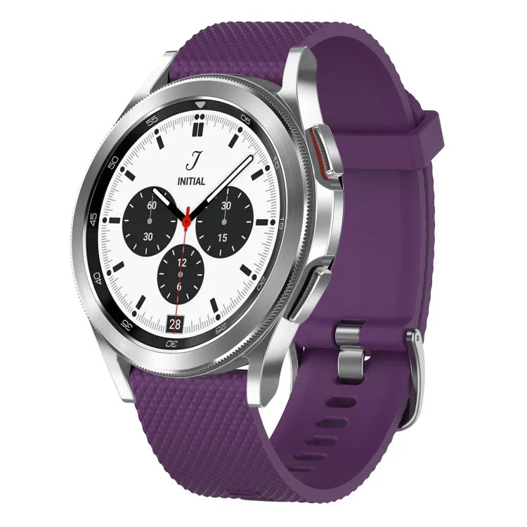 20mm Diamond Textured Silicone Watch Band, For Samsung  Galaxy Watch 4 Classic 42mm, For Samsung Galaxy Watch Active 2 44mm, For Samsung Galaxy Watch Active 2 40mm, For Samsung Galaxy Watch 42mm