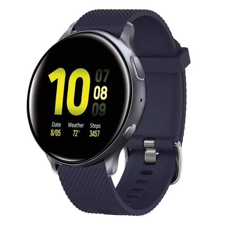 20mm Diamond Textured Silicone Watch Band, For Samsung  Galaxy Watch 4 Classic 42mm, For Samsung Galaxy Watch Active 2 44mm, For Samsung Galaxy Watch Active 2 40mm, For Samsung Galaxy Watch 42mm