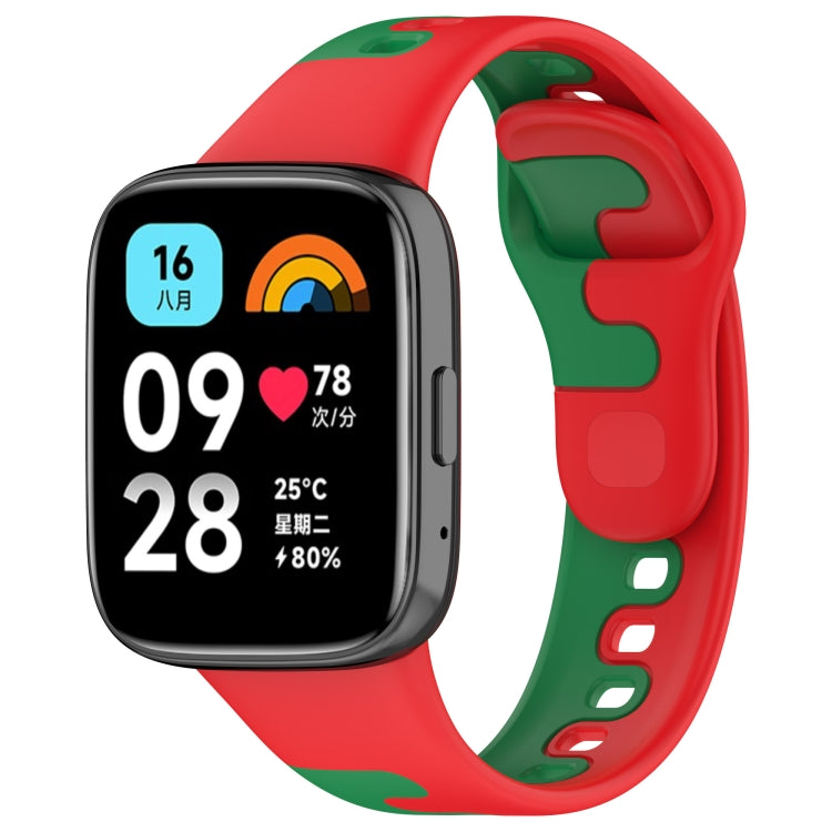 Stitching Two Color Silicone Watch Band, For Redmi Watch 3 Active
