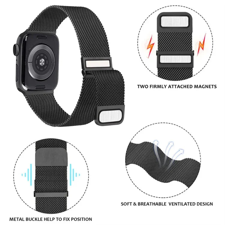 Milan Double Magnetic Steel Mesh Watch Band, For Apple Watch 2 38mm, For Apple Watch 42mm, For Apple Watch 38mm