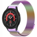 Button Style Milan Magnetic Metal Watch Band, For Samsung Galaxy Watch 6 Classic, For Samsung Galaxy Watch5 / 5 Pro, For Samsung Galaxy Watch4 / 4 Classic 46mm, For Samsung Galaxy Watch3 41mm