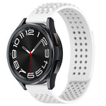 20mm Holes Breathable 3D Dots Silicone Watch Band, For Samsung Galaxy Watch 6 Classic 47mm, For Samsung Galaxy Watch 6 44mm, For Samsung Galaxy Watch 6 40mm