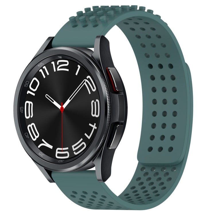 20mm Holes Breathable 3D Dots Silicone Watch Band, For Samsung Galaxy Watch 6 Classic 47mm, For Samsung Galaxy Watch 6 44mm, For Samsung Galaxy Watch 6 40mm