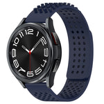 20mm Holes Breathable 3D Dots Silicone Watch Band, For Samsung Galaxy Watch 6 Classic 47mm, For Samsung Galaxy Watch 6 44mm, For Samsung Galaxy Watch 6 40mm