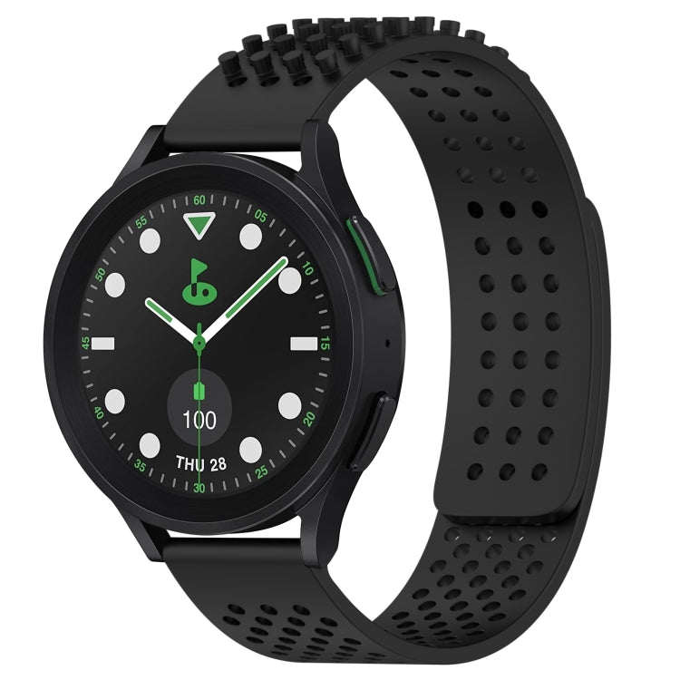 20mm Holes Breathable 3D Dots Silicone Watch Band, For Samsung Galaxy Watch 6 Classic 43mm, For Samsung Galaxy watch 5 Pro Golf Edition, For Samsung Galaxy watch 5 Golf Edition