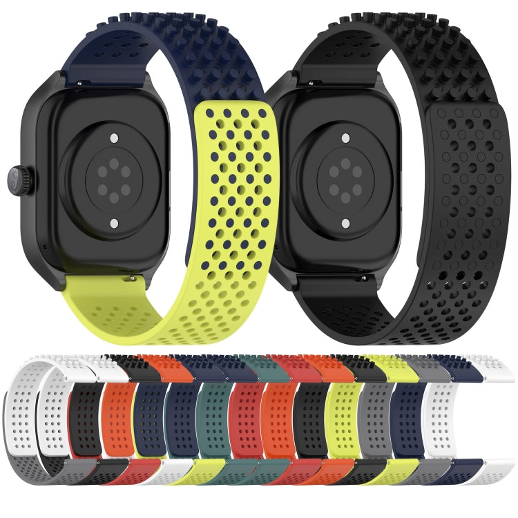 20mm Holes Breathable 3D Dots Silicone Watch Band, For Samsung Galaxy Watch 6 Classic 47mm, For Samsung Galaxy Watch 6 44mm, For Samsung Galaxy Watch 6 40mm